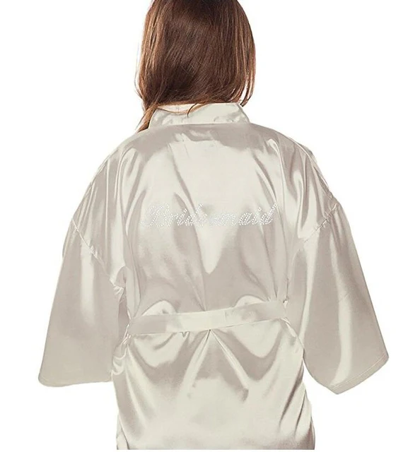 Robe Wedding Bride Women Sleepwear nightwear White Bridal Dress Bathrobe Night dress Home Gown Sleepwear Nightgown Dressing Gow - Image 5